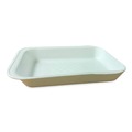 Food Service | GEN 2DWH 8.56 in. x 6.1 in. x 1.2 in. No. 2D Foam Meat Trays - White (500/Carton) image number 4