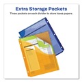 Office Jansan | Avery 11273 Big Tab 11.13 in. x 9.25 in. 5-Tab Insertable Plastic Three-Pocket Corner Lock Dividers - Assorted (1-Set) image number 7