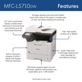 Office Electronics & Batteries | Brother MFCL5710DW MFC-L5710DW Business Monochrome Laser AIO Printer Copy Fax Print Scan image number 6