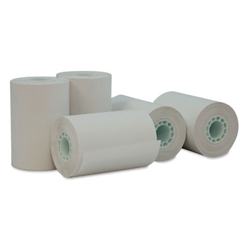 Universal UNV35766 Direct Thermal Print 0.5 in. Core 2.25 in. x 55 ft. Paper Rolls - White (50/Carton)