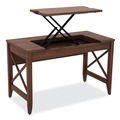 Office Desks & Workstations | Alera WDE4824-T-WA 47.35 in. x 23.63 in. x 29.5 in.- 43.75 in. Sit-to-Stand Table Desk - Modern Walnut image number 1