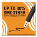 Pens | BIC RPGL11-BLK Medium 0.7 mm Gel-ocity Pro Quick Dry Retractable Gel Pen - Black Ink, Black/Clear Barrel (12/Pack) image number 2