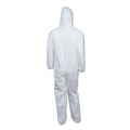 Bib Overalls | Ansell KCC 44326 A40 Elastic-Cuff Ankle Hooded Coveralls - Triple Extra Large, White (25/Carton) image number 2