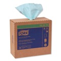 Cleaning Cloths | Tork 192475 1-Ply 9 in. x 16.5 in. Unscented Low-Lint Cleaning Cloth - Turquoise (800/Carton) image number 4