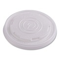 Food Trays, Containers, and Lids | Eco-Products EP-ECOLID-SPS World Art PLA-Laminated Fits 8 oz. Sizes Plastic Soup Container Lids - Translucent (50/Pack, 20 Packs/Carton) image number 0