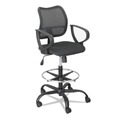 Safco 3395BL Vue Series Mesh Extended Height Chair, Acrylic Fabric Seat, Black image number 0