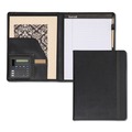 Office Jansan | Samsill 71220 Slimline Leather-Look/Faux Reptile Trim Writing Pad Padfolio - Black image number 3