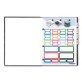 Office Jansan | Blueline A9 9.25 x 7.25 Sheets 1-Subject Medium/College Rule Business Notebook with Self-Adhesive Labels - Black image number 4