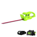 Hedge Trimmers | Greenworks 2202302 HT24B210 24V/22 in. Hedge Trimmer with 2 Ah Battery and Charger image number 1