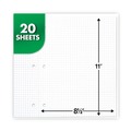  | Mead 19010 3-Hole 8.5 in. x 11 in. Graph Paper Tablet (12/Pack) image number 2
