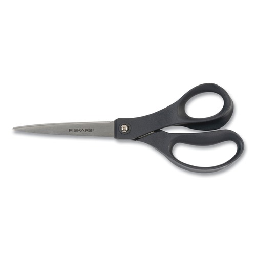 Arts & Crafts Supplies | Fiskars 1067262 8 in. Long 3.75 in. Cut Length Straight Handle Everyday Scissors - Black image number 0