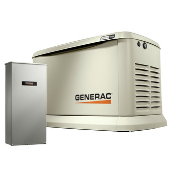 GENERATORS | Generac 70438 Guardian Series 22 KW/19.5 KW Air Cooled Home Standby Generator with Wi-Fi with Whole House 200 Amp Transfer Switch (non CUL)