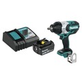 Impact Wrenches | Makita XWT08ZBL1840BDC1 18V LXT Brushless High-Torque 1/2 in. Square Drive Cordless Impact Wrench with Lithium-Ion Battery and Charger Starter Pack Bundle (4 Ah) image number 0