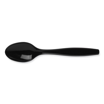 Dixie Individually Wrapped Heavyweight Teaspoons - Black (1000/Carton)