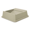 Trash & Waste Bins | Rubbermaid Commercial FG266400BEIG 20.13 in. Plastic Untouchable Square Swing Top Lid - Beige image number 0