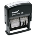 Office Jansan | Trodat 4817 Printy Economy 2 in. x 0.38 in. Self-Inking 12-Message Date Stamp - Black image number 0