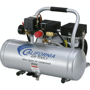 AIR TOOLS AND EQUIPMENT | California Air Tools 2010A 1 HP 2 Gallon Ultra Quiet and Oil-Free Aluminum Tank Hand Carry Air Compressor