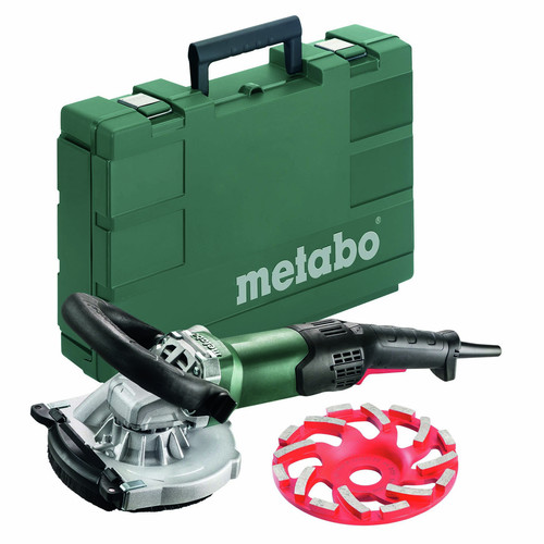 Angle Grinders | Metabo US603825751 RSEV 19-125 RT Renovation Grinder Kit with Diamond Cup Concrete Wheel image number 0