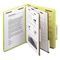 Office Jansan | Smead 14034 Pressboard Six-Section Top Tab Classification Folders - Letter, Yellow (10/Box) image number 1