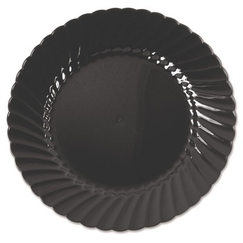 WNA WNA CW6180BK Classicware 6 in. Plastic Plates - Black (18 Packs/Carton, 10/Pack)