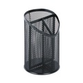  | Universal UNV20019 4.13 in. Diameter x 6 in. Height 3-Compartment Metal Mesh Pencil Cup - Black image number 1
