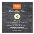 Food Service | World Centric TRSC4S 9.1 x 7.1 x 0.7 Fiber Paper Trays - Natural (500/Carton) image number 3