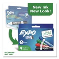 Office Jansan | EXPO 80074A Broad Chisel Tip Low-Odor Dry-Erase Marker - Assorted Colors (4/Set) image number 6
