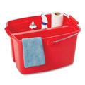 Office Jansan | Rubbermaid Commercial 1820579 12 in. x 12 in. Microfiber Cleaning Cloths - Blue (24/Pack) image number 4