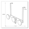  | Alba PMS3P 20 lb Capacity Over the Door 3-Peg Coat Hook - Black image number 5