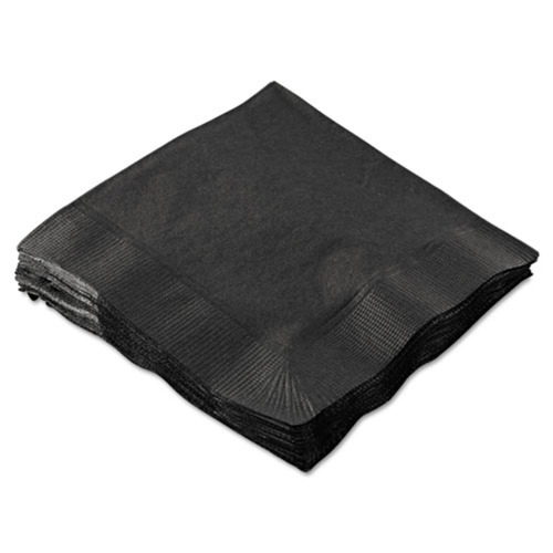 Cleaning & Janitorial Supplies | Hoffmaster 180313 9-1/2 in. x 9-1/2 in. 2-Ply Beverage Napkins - Black (1000/Carton) image number 0