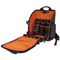 Cases and Bags | Klein Tools 55655 Tradesman Pro 21-Pocket Tool Station Tool Bag Backpack with Work Light image number 2