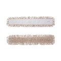 Mops | Boardwalk BWK1348 48 in. x 5 in. Hygrade Cotton Industrial Dust Mop Head - White image number 1