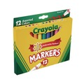 Permanent Markers | Crayola 587712 Broad Bullet Tip Non-Washable Marker - Assorted Classic Colors (12/Set) image number 3