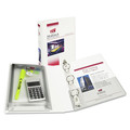Office Jansan | Avery 23011 1 in. Capacity 8.5 x 5.5 Mini Size Protect and Store View Binder with 3 Round Rings - White image number 0