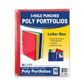 File Folders | C-Line 32930 3-Hole Punch 11 in. x 8.5 in. 2-Pocket Heavyweight Poly Portfolio Folder - Assorted (10/Pack) image number 4