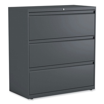 Alera 25491 3-Drawer Lateral 36 in. x 18 in. x 39.5 in. File Cabinet - Charcoal