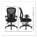  | Alera ALEAS42M14 15 in. - 18.82 in. Seat Height Aeson Series Multifunction Task Chair Supports Up to 275 lbs. - Black image number 7