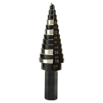Klein Tools KTSB14 3/16 in. - 7/8 in. #14 Double-Fluted Step Drill Bit