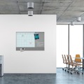 Cleaning & Janitorial Supplies | U Brands 3198U00-01 3N1 48 x 36 Magnetic Glass Dry Erase Combo Board - Gray/White Surface/White Frame image number 1