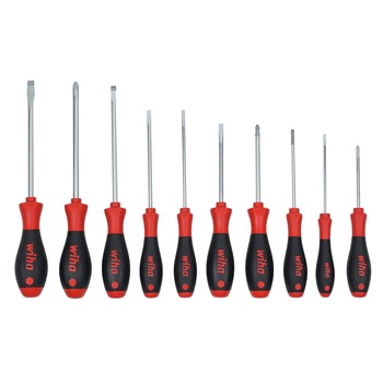 Wiha Tools 30280 (10-Piece) SoftFinish Cushion Grip Screwdriver Tray Set