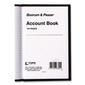 Office Jansan | Boorum & Pease 96304EE 7.5 x 5 Sheets Record and Account Book with Red Spine - Black/Red/Gold Cover image number 3
