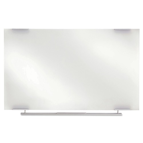 Office & Office Supplies | Iceberg 31140 48 in. x 36 in. Clarity Glass Dry Erase Board with Aluminum Trim - White Surface/Satin Aluminum Frame image number 0