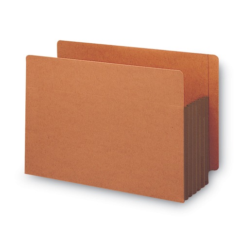Office Jansan | Smead 73691 5-1/4 in. Straight Tab Expansion File Pockets - Letter, Brown (10/Box) image number 0