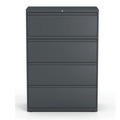  | Alera 25495 36 in. x 18.63 in. x 52.5 in. 4 Legal/Letter/A4/A5 Size Lateral File Drawers - Charcoal image number 1
