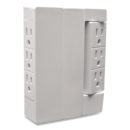 Office Electronics & Batteries | GoGreen Power GG-16000TSW 6-Outlet Swivel Wall Tap - White image number 0
