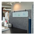 White Boards | U Brands 3688U00-01 20 x 5.5 Undated One-Week Cubicle Glass Dry Erase Board - White Surface image number 6