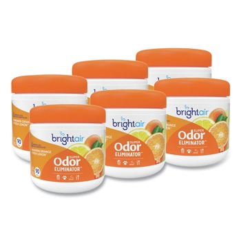 BRIGHT Air 14 oz. Super Odor Eliminator - Mandarin Orange and Fresh Lemon (6/Carton)