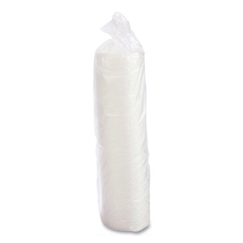 Dart 6 oz. to 14 oz. Plastic Lids for Foam Cups/Bowls/Containers - Translucent (1000/Carton)