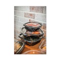 Food Service | Pactiv Corp. YSACLF05 5.5 in. x 5.5 in. x 0.75 in. Plastic EarthChoice Square Recycled Bowl Flat Lid - Clear (504/Carton) image number 4