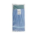 Mops | Boardwalk BWKMWTMBCT Microfiber Looped-End Wet Mop Head - Medium, Blue (12/Carton) image number 2
